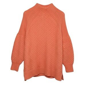 Anthropologie Coral Bia Mock Neck Pullover Alpaca Blend Tunic Sweater Medium
